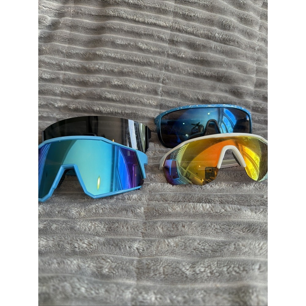 Lot of 4 Youth Mirrored Cycling Sport Sunglasses